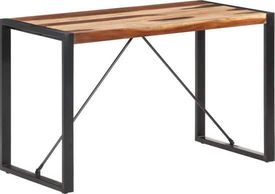 Eettafel bureau 120x60x75-76,4 cm opvouwbaar verstelbaar beuken en wit