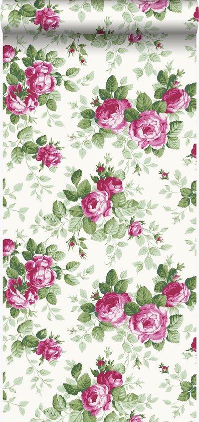 Origin Wallcoverings behang rozen roze - 326138 - 53 cm x 10,05 m