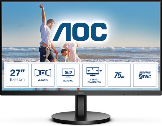 AOC Q27B3MA - QHD VA 75Hz Monitor - 27 Inch