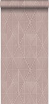 ESTAhome papier peint origami rose saumon - 148709-0,53 x 10,05 m