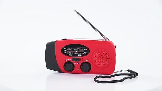 Taşınabilir 2000mAh güneş el krank acil radyo USB el feneri ile NOAA/AM/FM hava