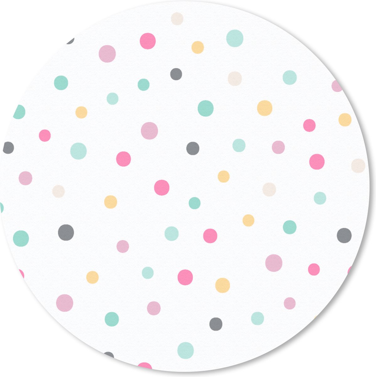 Muismat rond 30x30 cm - Mousepad Confetti - Pastel - Patronen - Ronde muismatten