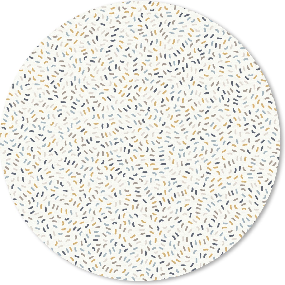 Muismat rond 30x30 cm - Mousepad Patronen - Confetti - Pastel - Ronde muismatten