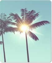 Muismat Groot - Palmbomen - Zomer - Zon - 30x40 cm - Mousepad - Muismat