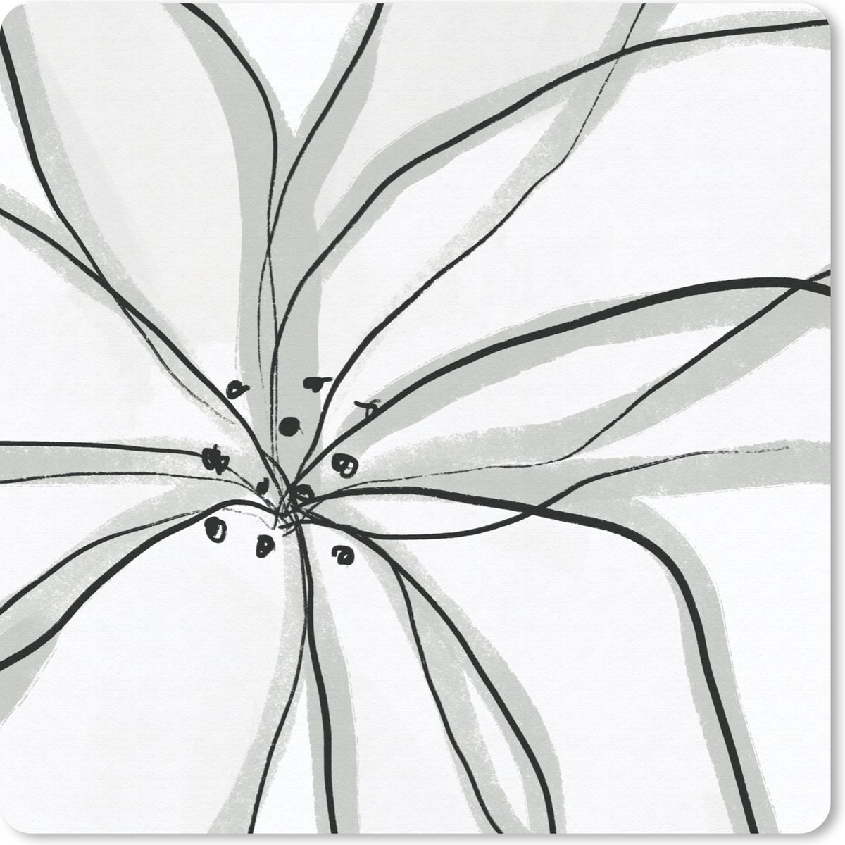 Muismat 20x20 cm - Mousepad Bloemen - Abstract - Design - Muismatten