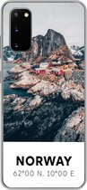 Coque Samsung Galaxy S20 - Norvège - Water - Montagnes - Coque de téléphone en Siliconen