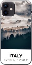 Coque iPhone 12 - Italie - Brouillard - Forêt - Arbre - Étui de téléphone en Siliconen