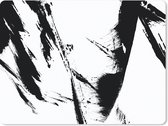 Muismat Groot - Verf - Zwart - Abstract - 40x30 cm - Mousepad - Muismat