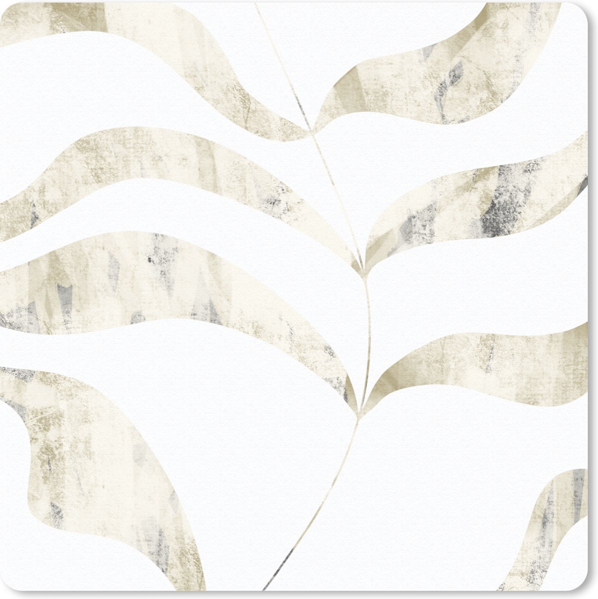 Muismat 20x20 cm - Mousepad Bladeren - Pastel - Design - Muismatten