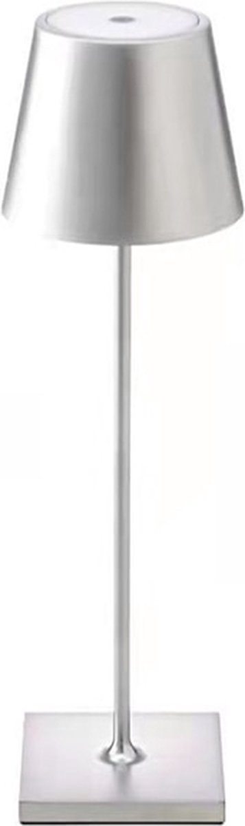 Vaiana ZOMER SALE Valiana Silver Lamp Zilver Ledlamp Tafellamp Bureaulamp Stijlvol Sfeervol Dimbaar- Snoerloos STERK GEPRIJSD LAATSTE STUKS!