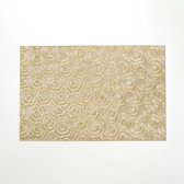 Placemats Goud Rechthoek  'Rosas' - Gold - Tafeldecoratie -  Kerst/Feesttafel -  Kerstviering - 45x35cm