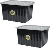 Storage Solutions Boîtes de rangement de rangement / organisateurs avec couvercle 3x pièces - plastique - 27 L