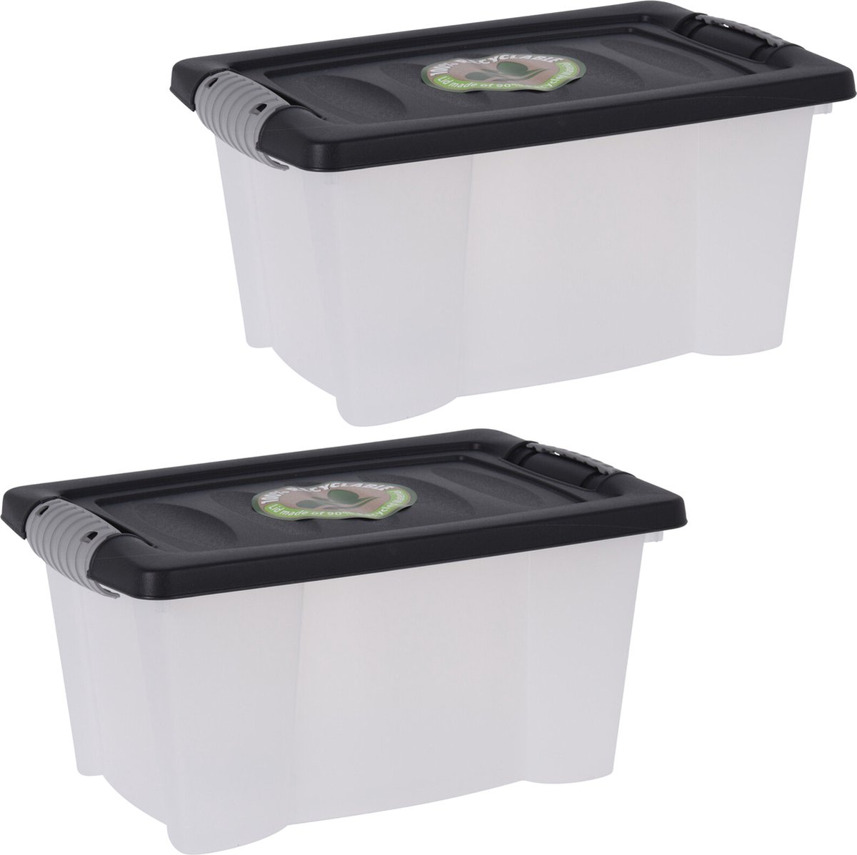 Storage Solutions Opslagbak/opbergdoos/organizer - 5x stuks - met deksel - kunststof - 9 Liter