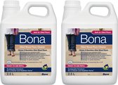 Bona Geoliede Houten Vloer Reiniger - 2 x 2,5 Liter Multipack - Vloerzeep - Streeploos - Sneldrogend