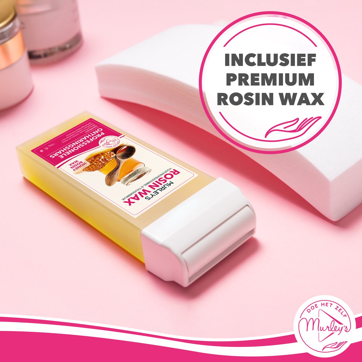 MURLEY'S Wax Apparaat RollOn Rosin Wax Ontharing Set met 5x Cartridges