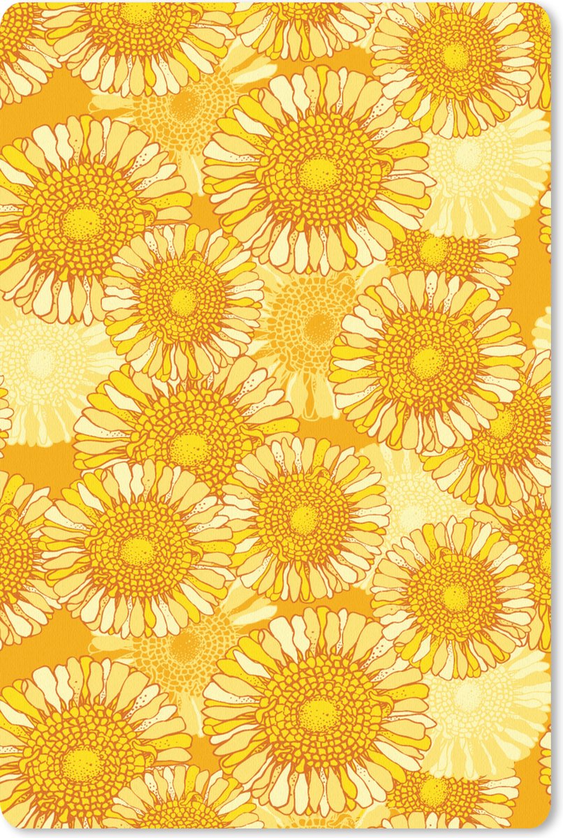 Muismat 18x27 cm - Mousepad Zonnebloem - Zomer - Patronen - Bloemen - Muismatten