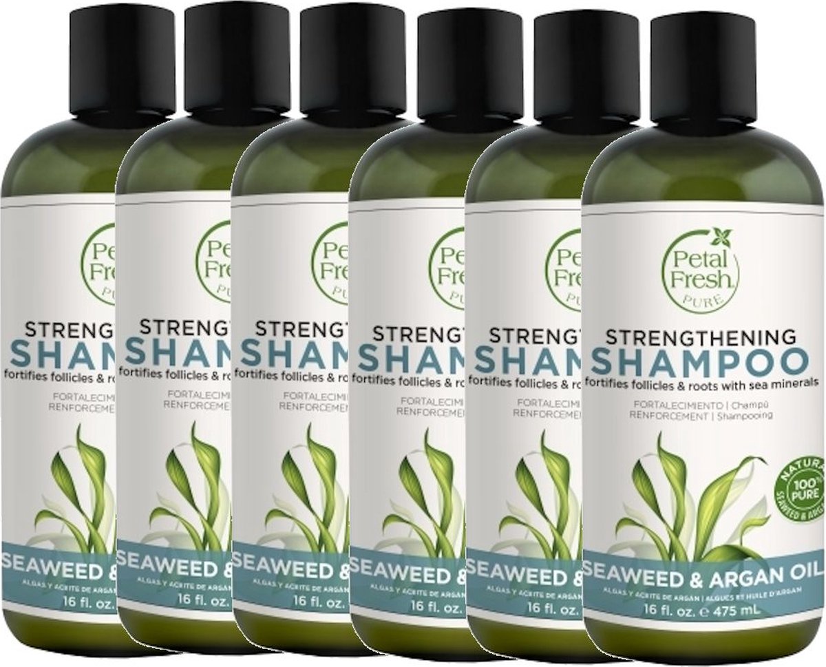 PETAL FRESH - Shampoo Seaweed & Argan Oil - 6 Pak - Voordeelverpakking