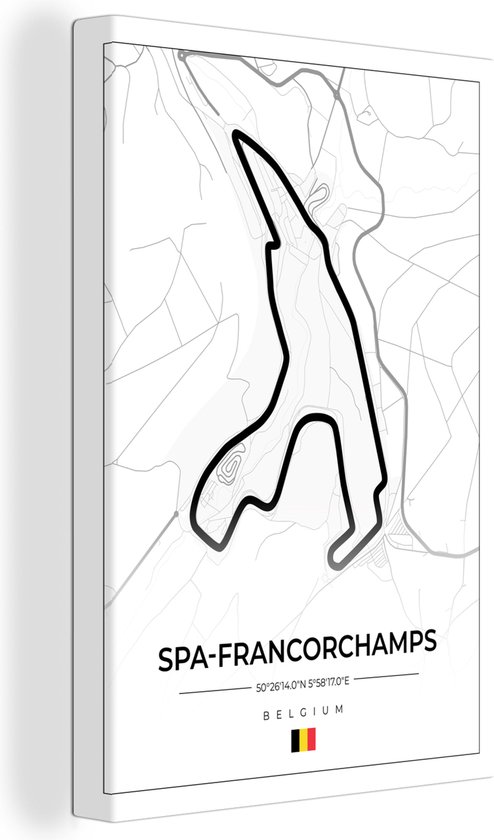 Canvas Schilderij Racebaan - Circuit van Spa-Francorchamps - Circuit -  België -... | bol.com