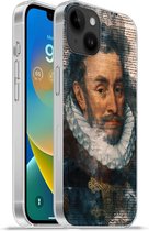 Geschikt voorApple Iphone 14 Plus - Soft case hoesje - Kunst - Aquarelverf - Oude meesters - Siliconen Telefoonhoesje