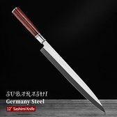 Couteau professionnel Yanagiba Sushi et Sashimi Damas.Sushi 12 pouces = 30,48 cm