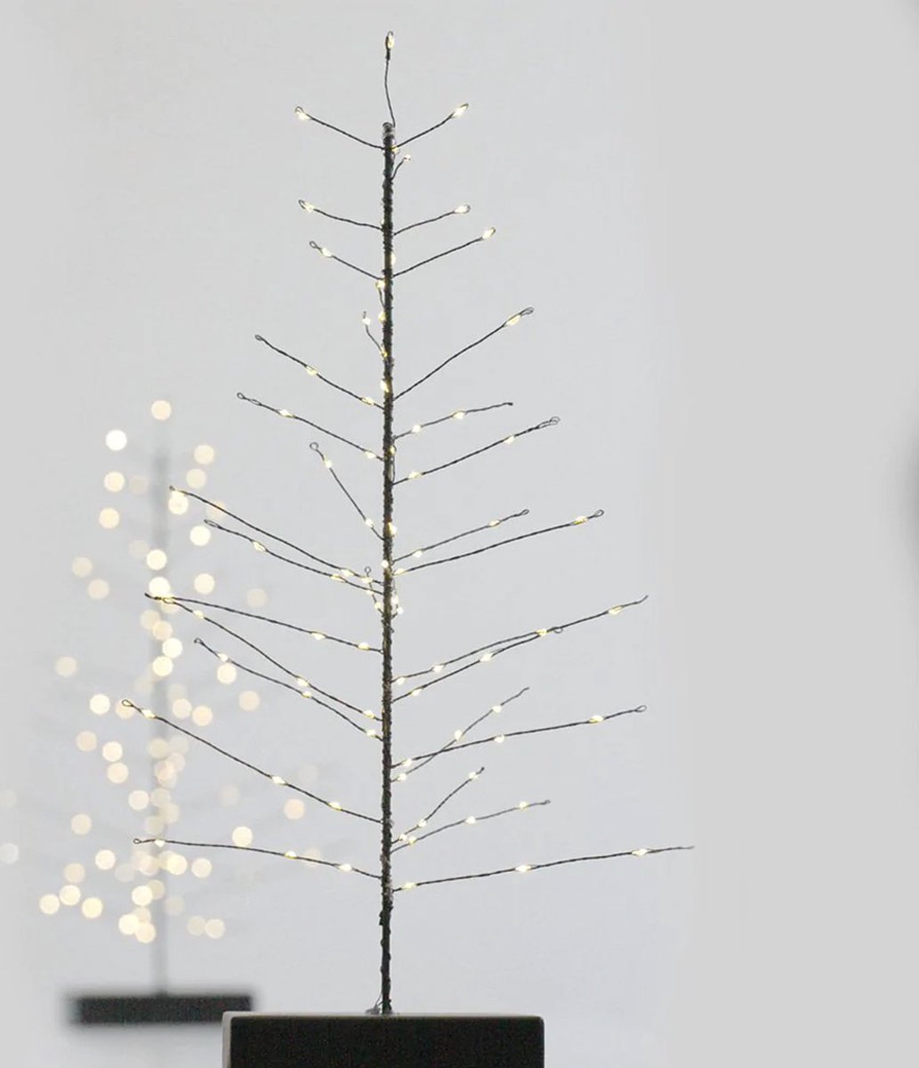 Kerstboom - Flexibel draad - 80 LED's - Festive Tree - Ingebouwde timer - H 45 x B 28 cm