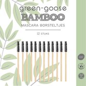 green-goose® Bamboe Wegwerp Wimper en Wenkbrauw Borsteltjes | 12 Stuks | Mascara Borsteltjes
