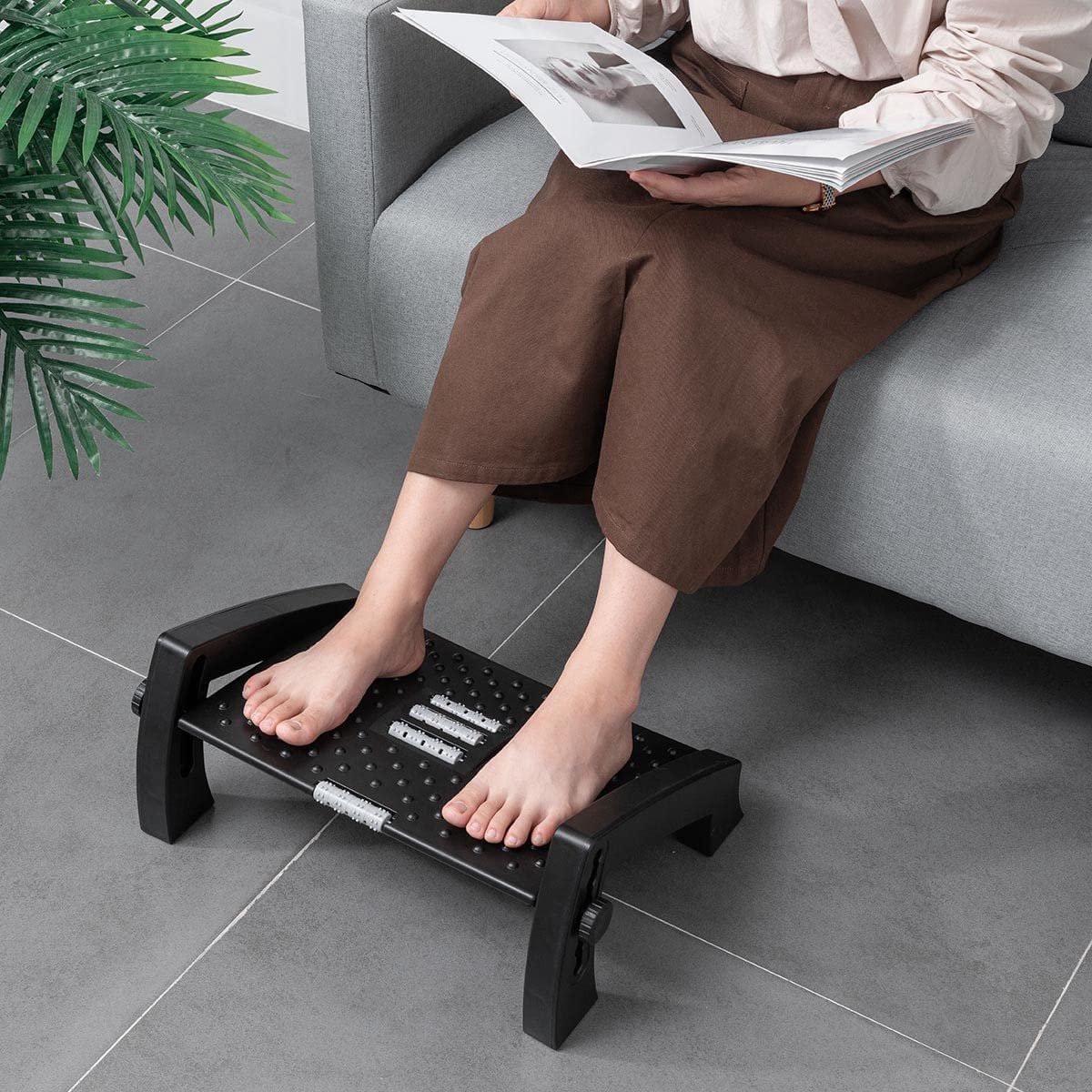 Voetenbankje bureau ergonomisch verstelbaar - voetensteun - kantelbaar