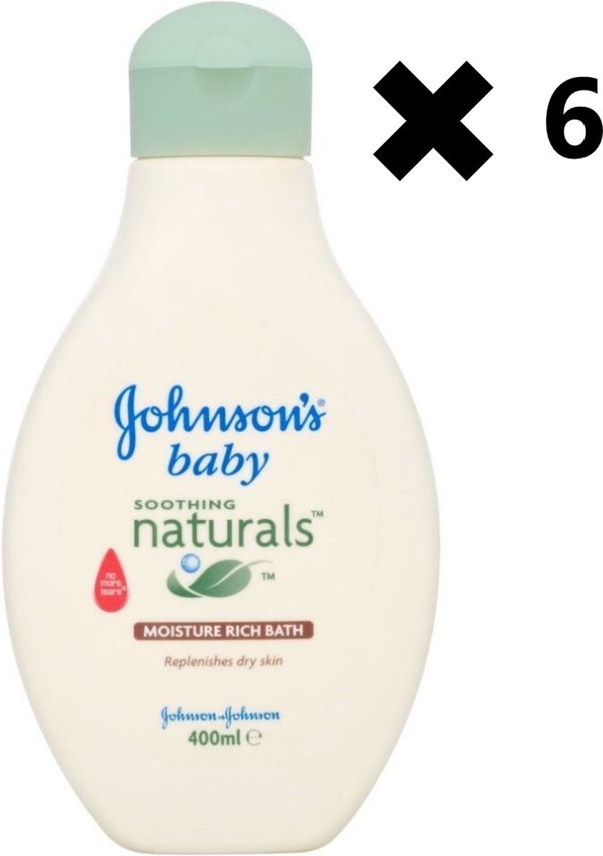 Goedkoopste Johnson's Baby Soothing Naturals Moisture Rich Bath - 400 ml 6x