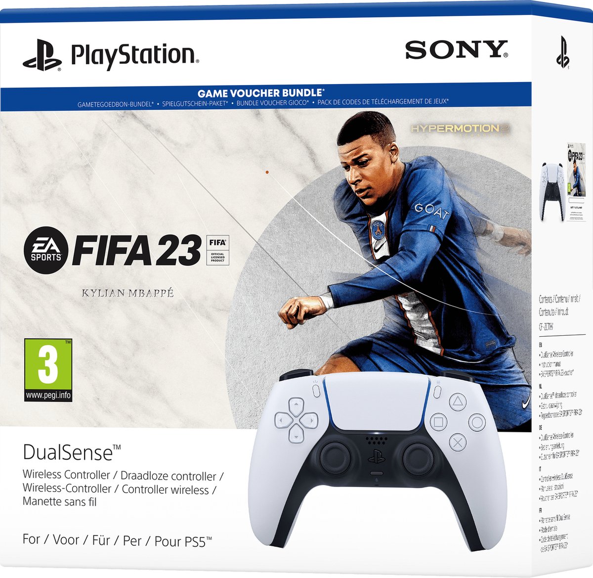 Sony PS5 DualSense draadloze controller - Wit + FIFA 23 PS5 Voucher |  bol.com