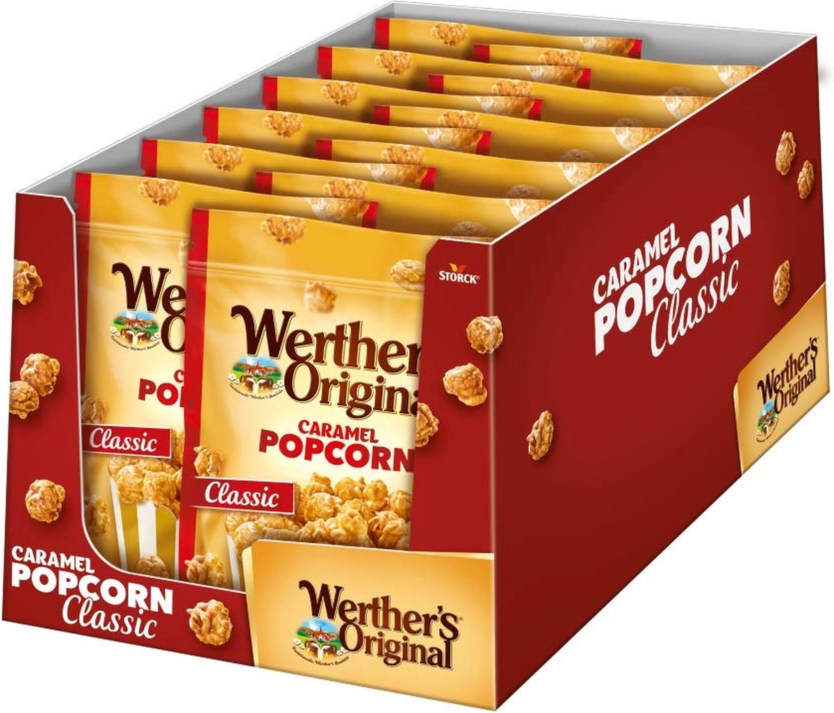 Werther's Original Popcorn Classic Caramel (140 gram) 12 Stuks