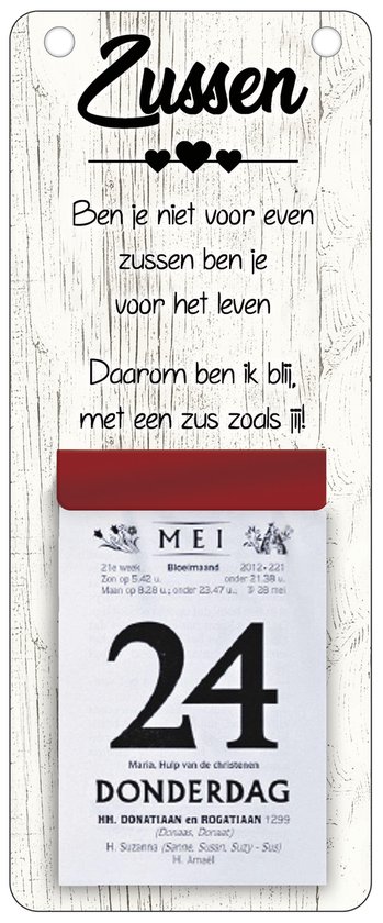 Scheurkalender 2026: Zussen ben je niet voor even... | Kalender