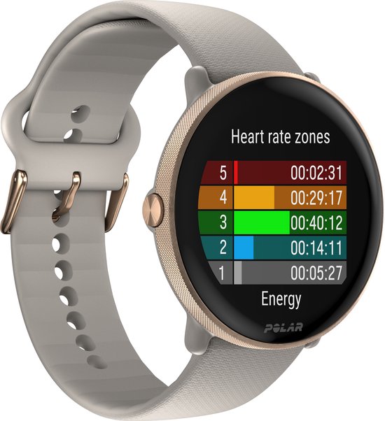 Polar Ignite 3 - Fitness Smartwatch & GPS Activity Tracker - Greige/ Goudkleurig - S-L
