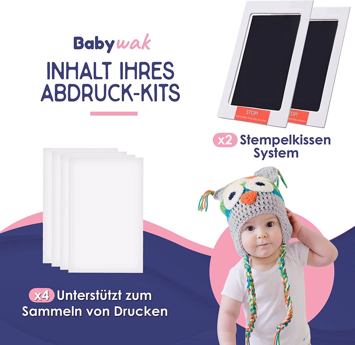 Goedkoopste Baby Fotolijstje met Klei Afdruk Gipsafdruk baby - - Kraamcadeau jongens Kraamcadeau meisjes – Pasgeboren Baby – Geboortecadeau afdrukkenset