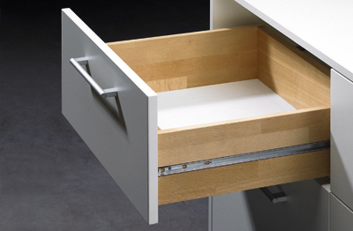 Ladegeleider - Verzinkt - Staal - Hettich - 71835 kogelgeleider KA 1730, schuifladelengte 220-355 mm