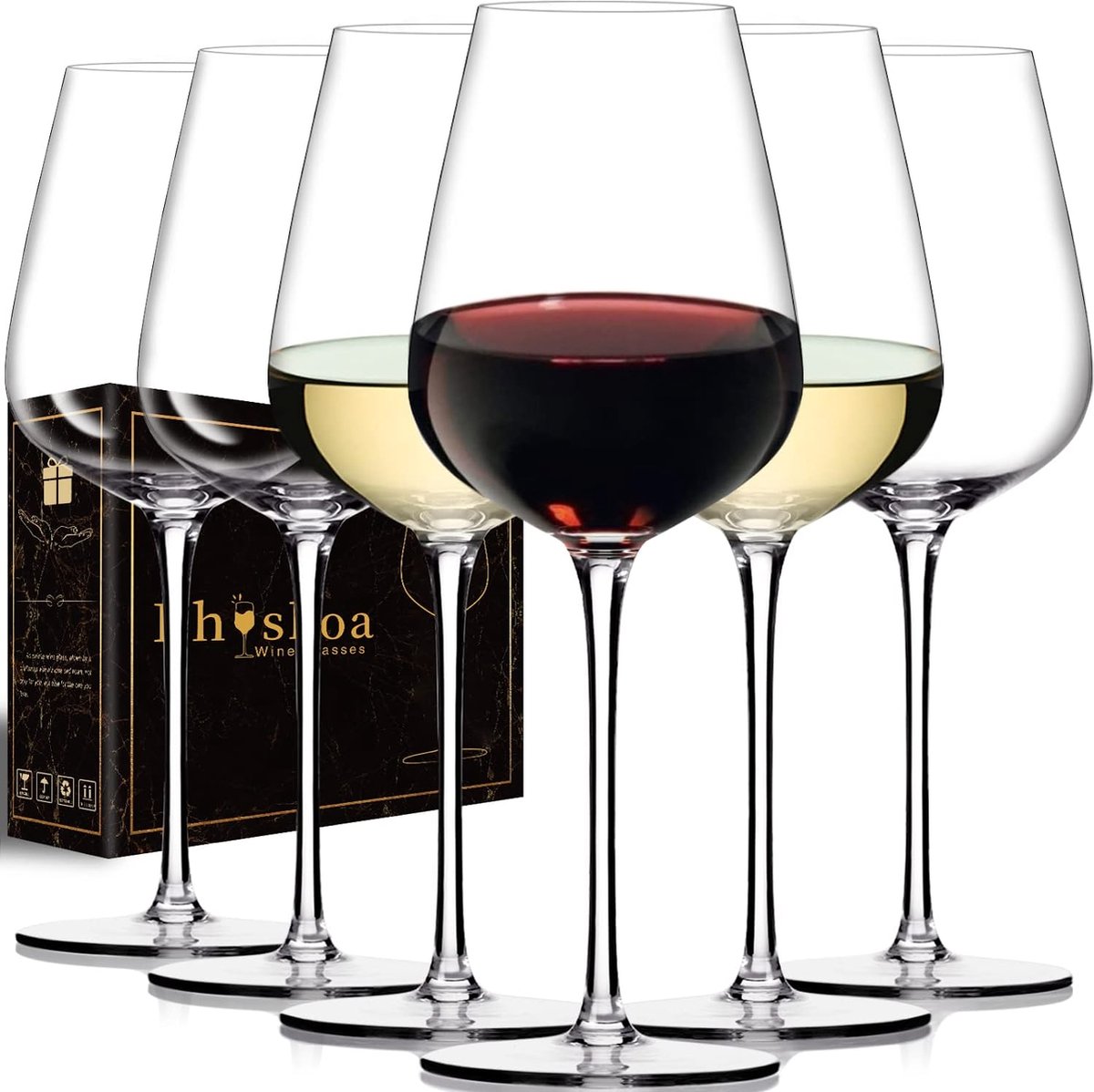 Luxe Wijnglazen set – kerst dineren tafelen – Wine Glass Set - Vaatwasserbestendig - Duurzaam Glas van Hoge Kwaliteit