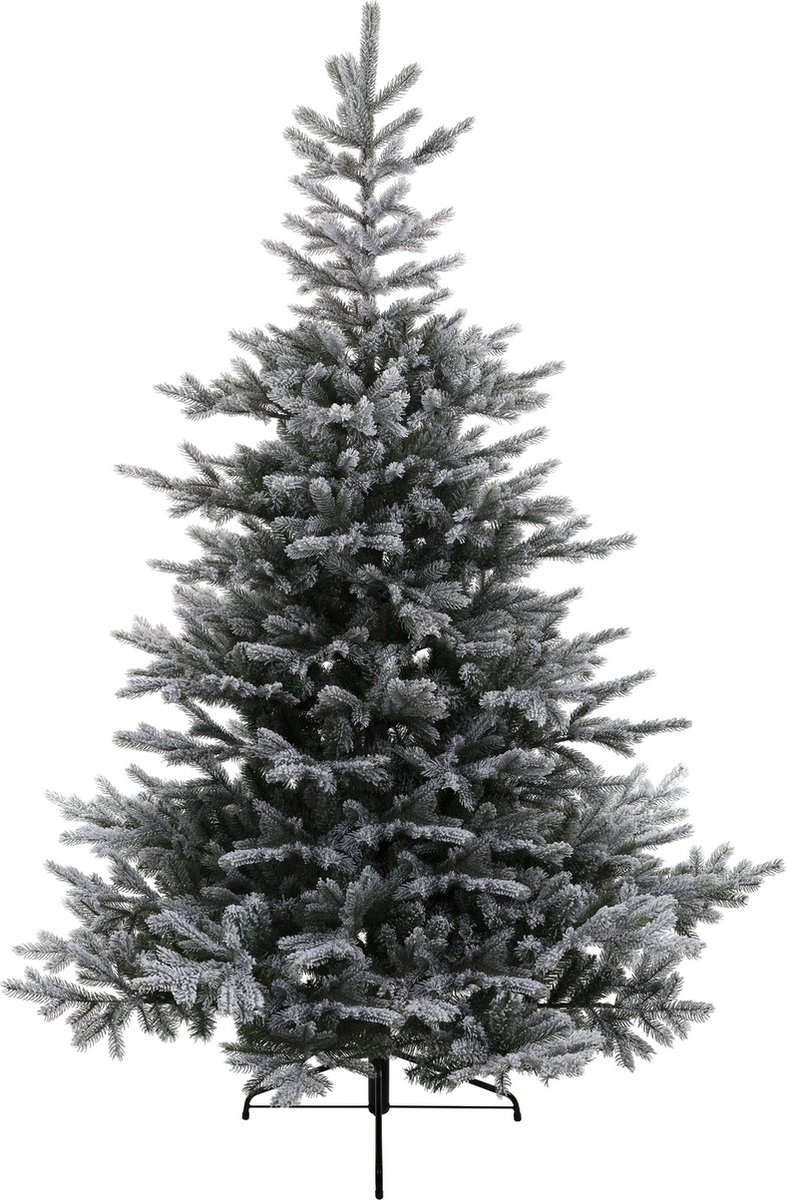 Everlands Grandis fir - kunstkerstboom met sneeuw groen, wit 2,1m x 1,5m