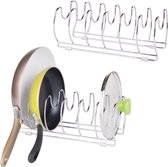 Pan Rack - Pan Rack de stockage - Organisateur d' Pannenrek de cuisine Organisateur de Cuisine - Casseroles et poêles Organizer - Pot & Pan Rack