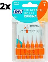 TePe Ragers Oranje 0,45mm - 2 x 6 stuks - Voordeelverpakking