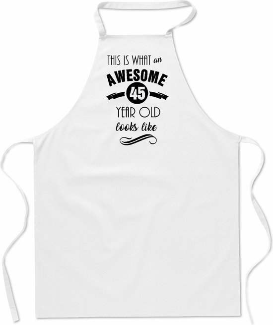 Tablier De Cuisine 50 Ans - Cadeau Anniversaire Homme - 100% Coton - Sérigraphie Résistante - LOBO NEGRO