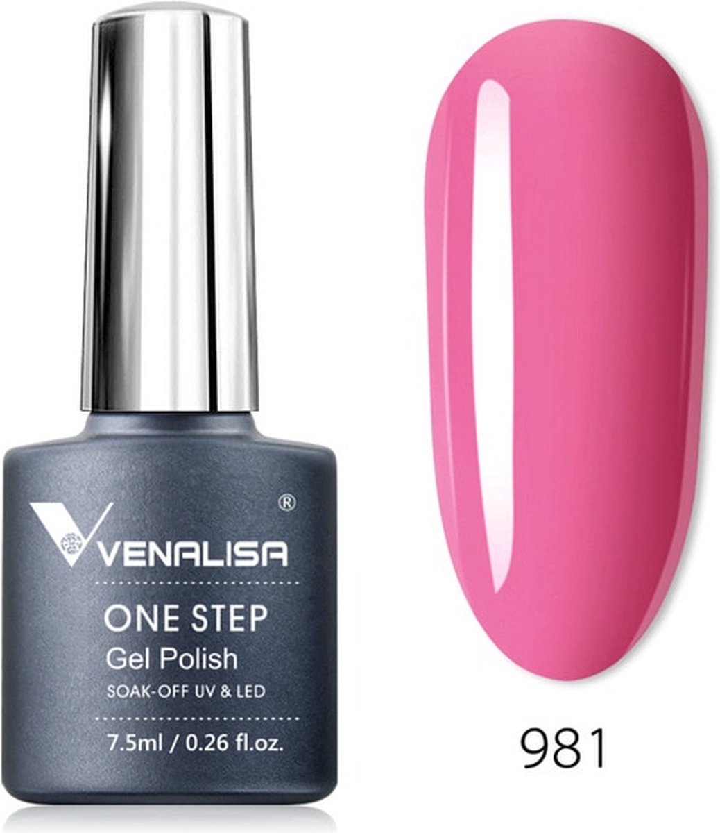 3-in-1 UV Gel Polish One Step Soak Off Gellak 981 Pink Medium