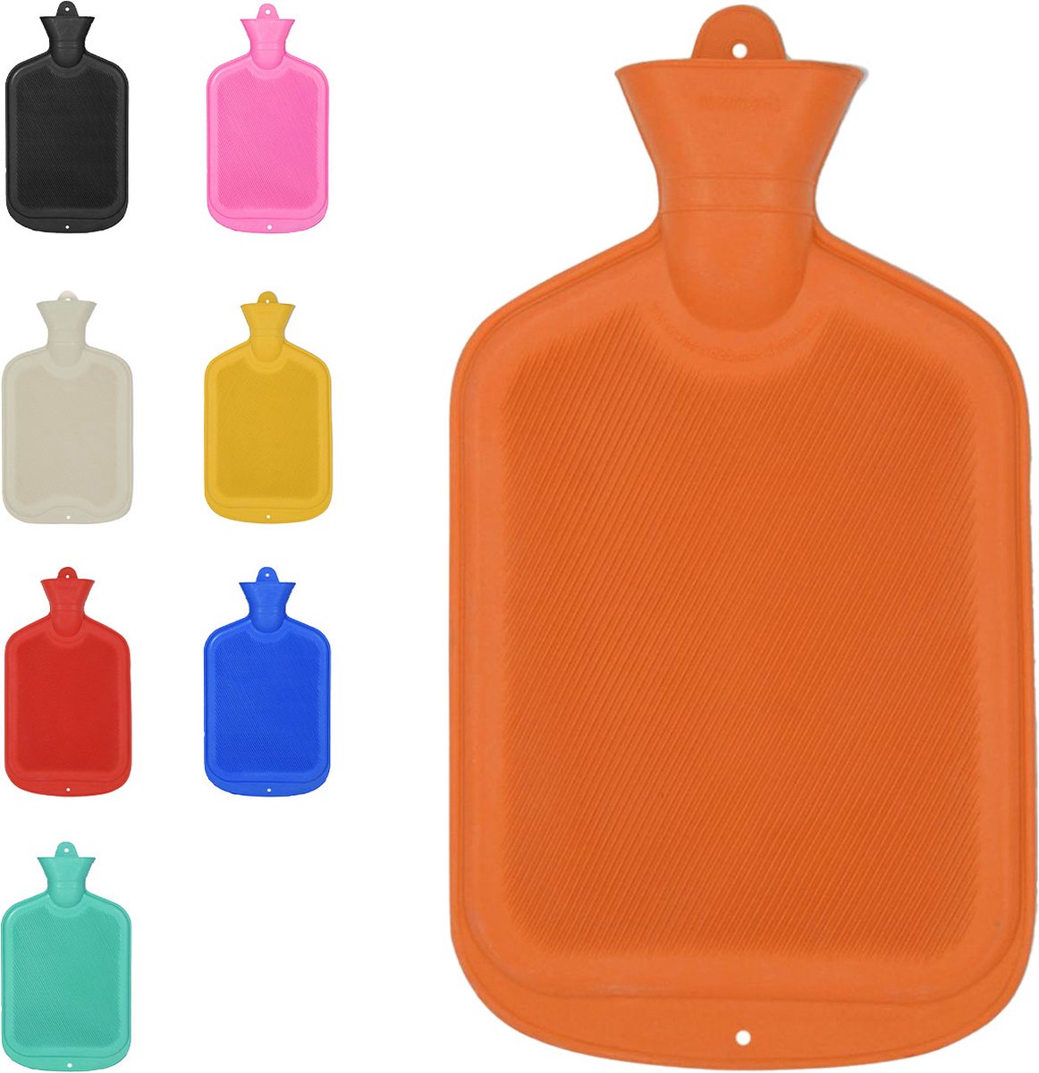 Warmtekruik | Kruik | Warmwaterkruik | Rubber | 2 liter | Oranje | Able & Borret