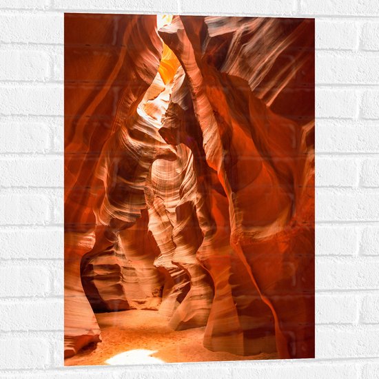 WallClassics - Muursticker - Antelope Canyon Gang in Ravijn - 50x75 cm Foto op Muursticker