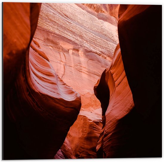 WallClassics - Dibond - Antelope Canyon Canyon - Photo 50x50 cm sur Aluminium (Avec Système d'accrochage)