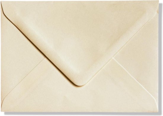 Cards & Crafts Luxe Enveloppen - Créme - 50 stuks -c6 - 162X114mm - 110grms