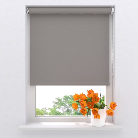 Rolgordijn Easy Texture - Verduisterend - Light Grey - 180 x 190