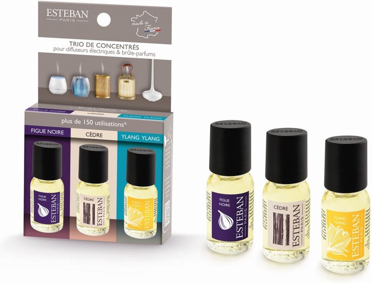 Goedkoopste Esteban Giftset Essentiële geurolie Figue Noire/Cedre/Ylang Ylang