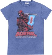 MARVEL Deadpool - T-Shirt Bleu Gris pour Homme / S
