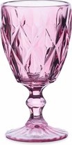 Bol.com HOMLA Lunna roze wijnglas waterglas 4 stuks 0.3l 100% glas aanbieding