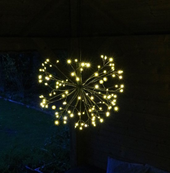 Vuurwerk ledlamp - buitenverlichting - kerstverlichting - D30 cm 63 led warm wit