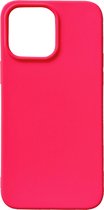 Casemania Hoesje Geschikt voor Apple iPhone 14 Pro Max Neon Roze - Extra Stevig Siliconen Back Cover